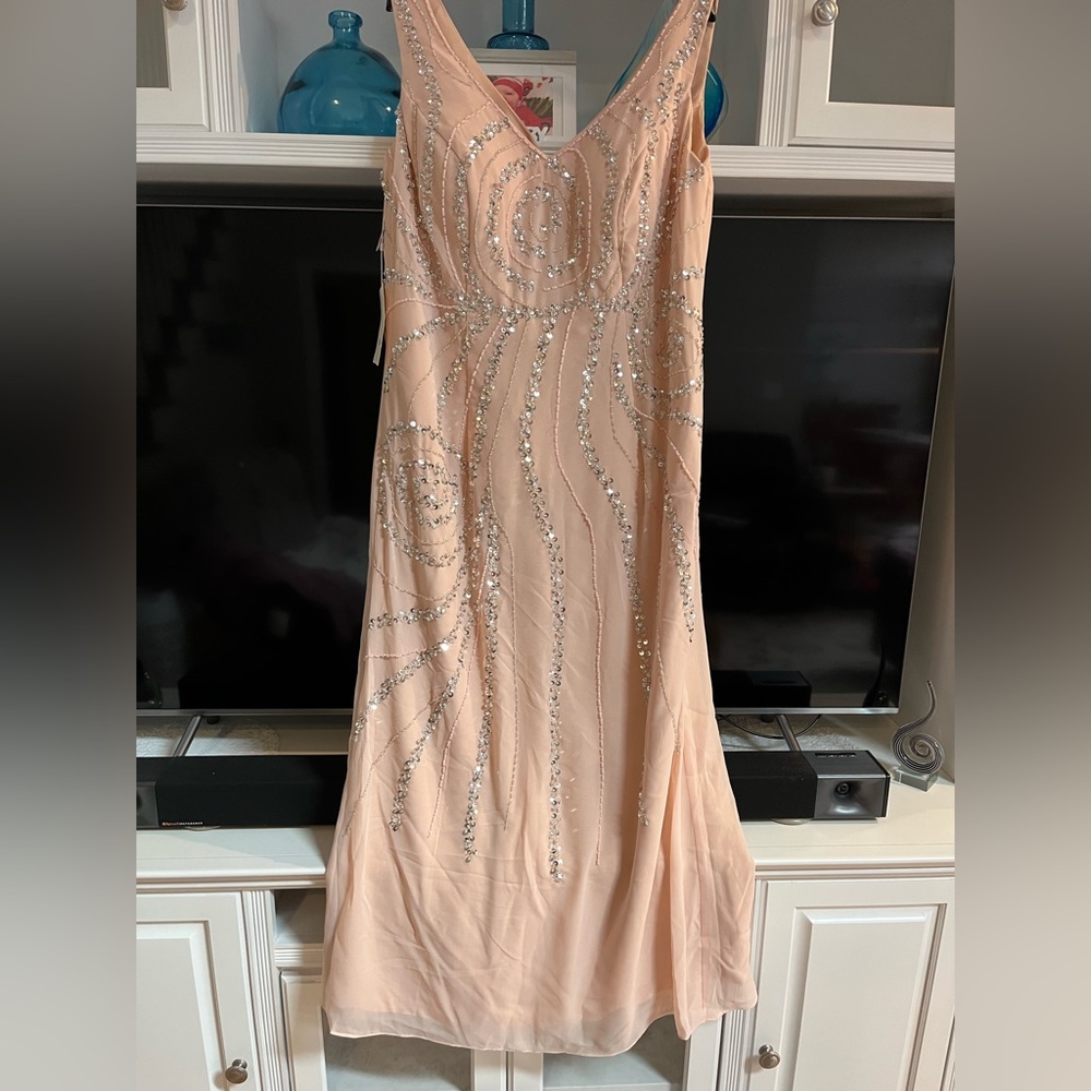 Dress, formal gown, NWT, Size 16, peach,